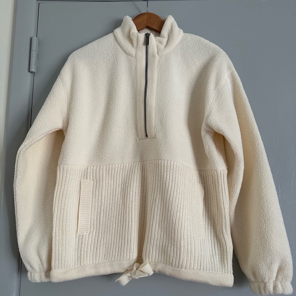 NWT Splendid Long Sleeve Tie Hem Quarter Zip Pullover size XS - Picture 4 of 10